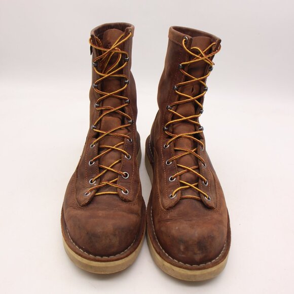 Danner Bull Run Men's Size 10 EE Brown Leather Soft Toe Wedge Work Boots 15556 - Picture 2 of 9